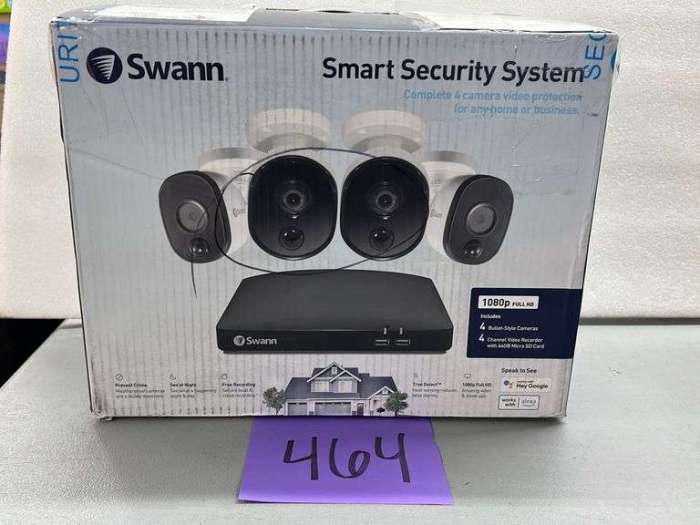 SWANN SMART SECURITY SYSTEM IN BOX - Earl's Auction Company Swann security system wireless